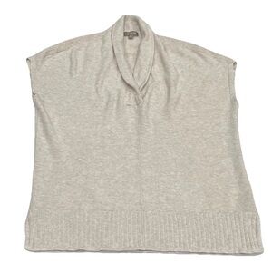 Lilla P Tunic Shawl Collar Cotton Modal Size P/S Neutral Beige